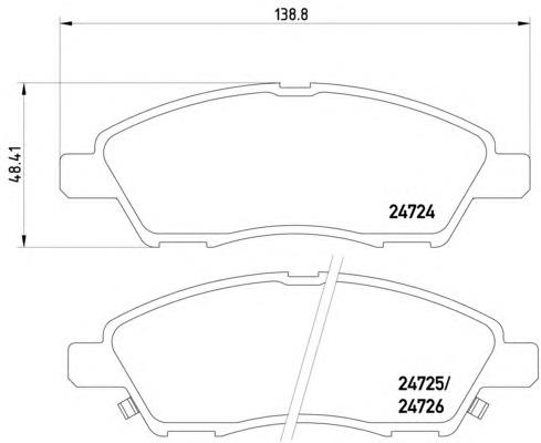 Sapatas do freio dianteiras de disco para Nissan Tiida (SC11X)