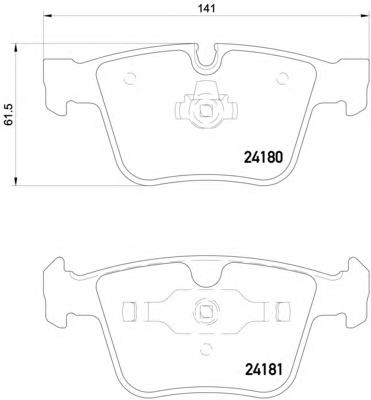 8DB355013-641 HELLA sapatas do freio traseiras de disco