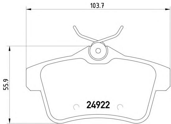 8DB355014531 HELLA sapatas do freio traseiras de disco