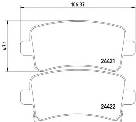 Задние тормозные колодки 8DB355012991 HELLA