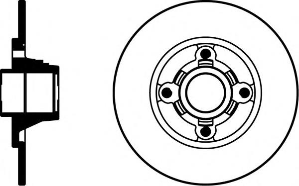 8DD355104021 HELLA disco do freio traseiro