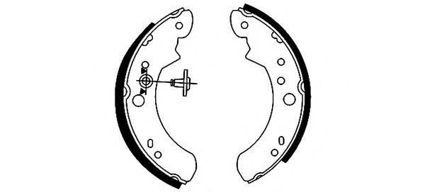 8DB355000891 HELLA sapatas do freio traseiras de tambor