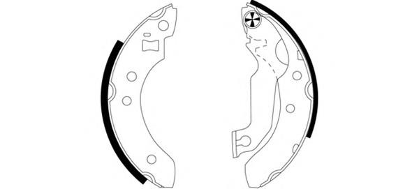 Задние барабанные колодки 8DB355000601 HELLA