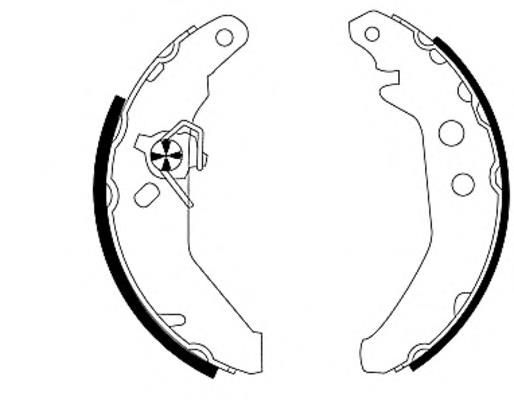 Задние барабанные колодки 8DB355003171 HELLA