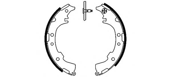 Задние барабанные колодки 8DB355002191 HELLA