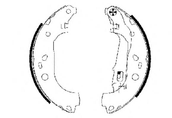 8DB355002-781 HELLA sapatas do freio traseiras de tambor
