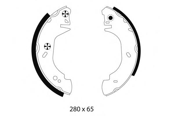 Задние барабанные колодки 8DB355004141 HELLA