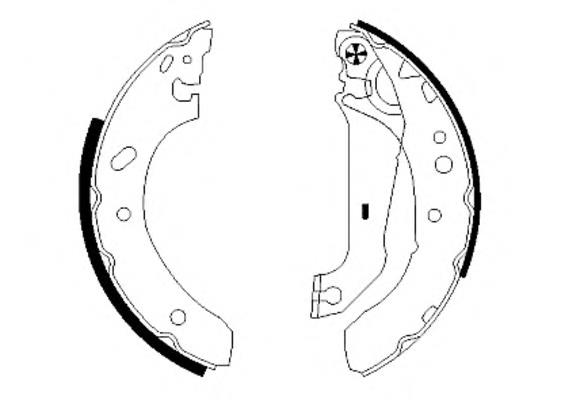 Задние барабанные колодки 8DB355004411 HELLA