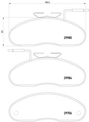 8DB355005341 HELLA sapatas do freio dianteiras de disco