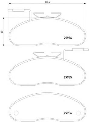 8DB355005331 HELLA sapatas do freio dianteiras de disco