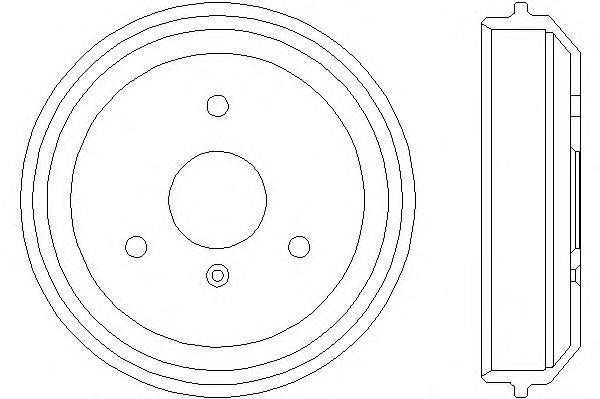 8DT355301581 HELLA tambor do freio traseiro