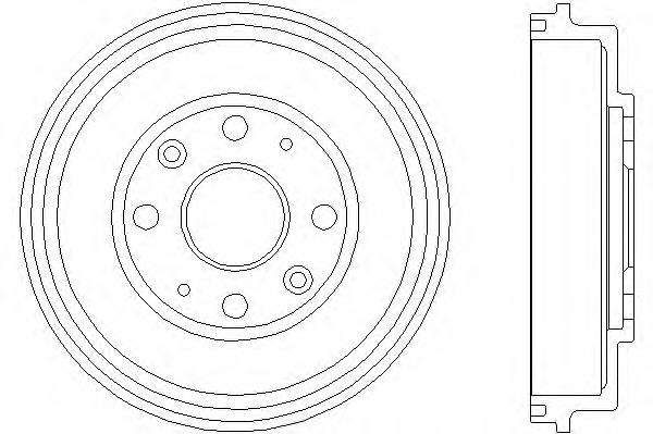 Tambor do freio traseiro 8DT355300761 HELLA