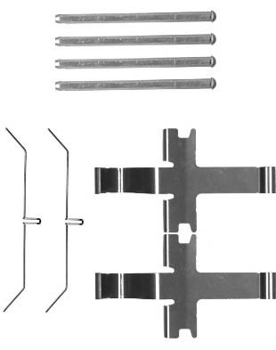 Kit de molas de fixação de sapatas de disco dianteiras para Toyota FORTUNER (N5, N6)
