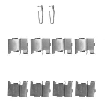 Kit de molas de fixação de sapatas de disco dianteiras 8DZ355204711 HELLA