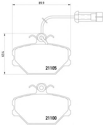 8DB355006191 HELLA sapatas do freio dianteiras de disco