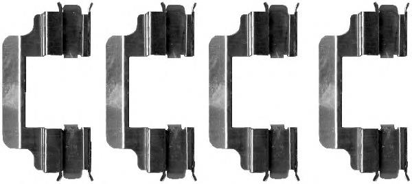 Kit de molas de fixação de sapatas de disco dianteiras para Seat Cordoba (6L2)