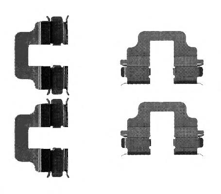 Kit de molas de fixação de sapatas de disco traseiras para Ford Galaxy (WA6)