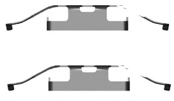 Kit de molas de fixação de sapatas de disco traseiras para Volkswagen Transporter (7HB, 7HJ)