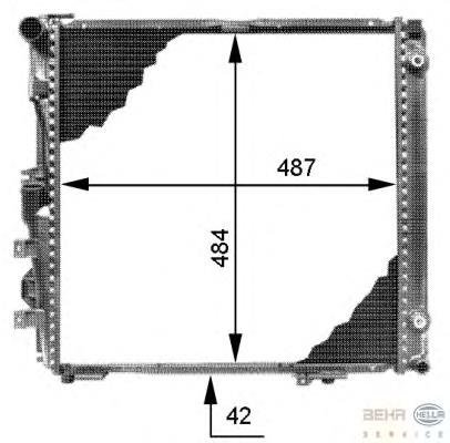 Radiador de esfriamento de motor 8MK376713294 HELLA