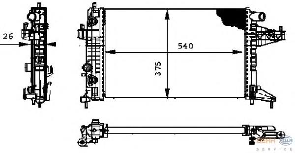 FP 52 A1079-X FPS radiador de esfriamento de motor