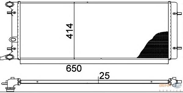 8MK376713781 HELLA radiador de esfriamento de motor