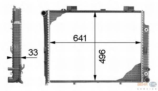 8MK376712754 HELLA radiador de esfriamento de motor