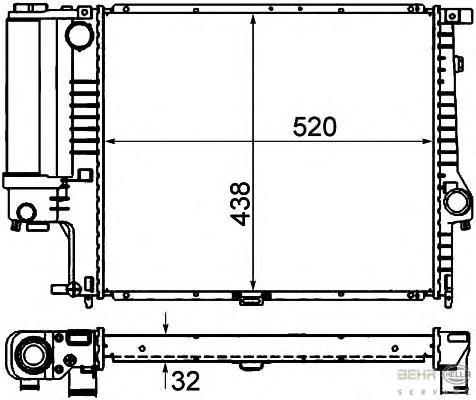 8MK376713081 HELLA radiador de esfriamento de motor