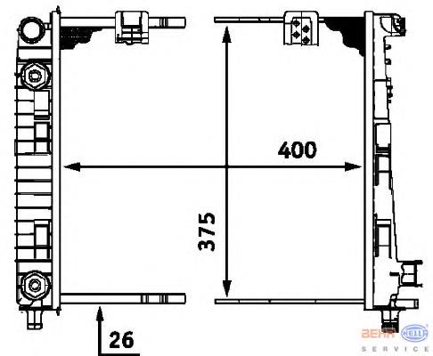 A1685001802 Mercedes radiador de esfriamento de motor