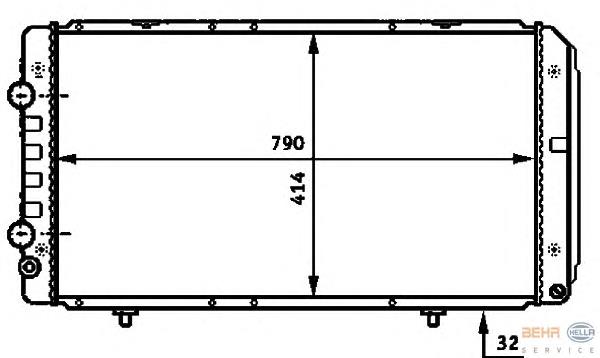 8MK376717281 HELLA Радиатор основной