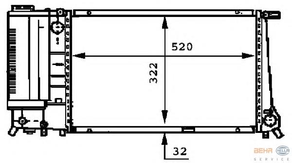 Radiador de esfriamento de motor 8MK376717214 HELLA