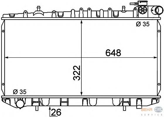 2141065C01 Market (OEM) radiador de esfriamento de motor