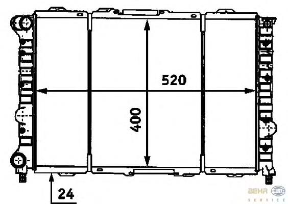 Radiador de esfriamento de motor 8MK376718101 HELLA