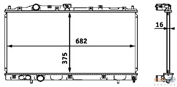 Radiador de esfriamento de motor Mitsubishi Colt 5 CJA