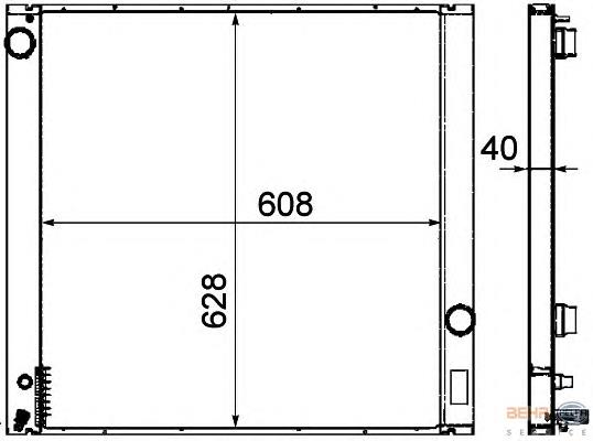 8MK376718321 HELLA radiador de esfriamento de motor