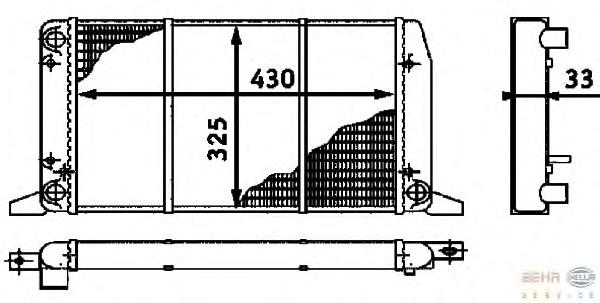 8MK 376 715-071 HELLA radiador de esfriamento de motor