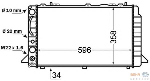 Радиатор 8MK376714464 HELLA