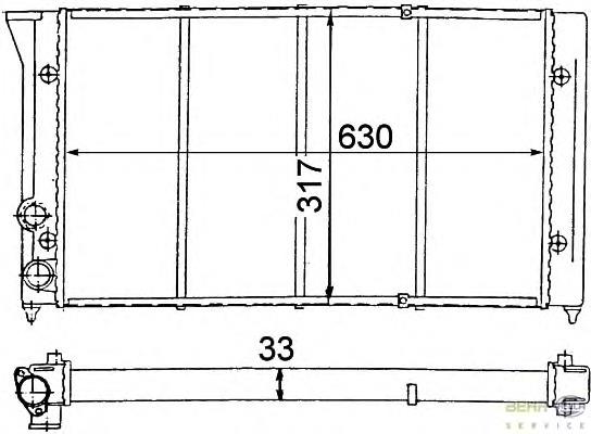 8MK376714691 HELLA radiador de esfriamento de motor