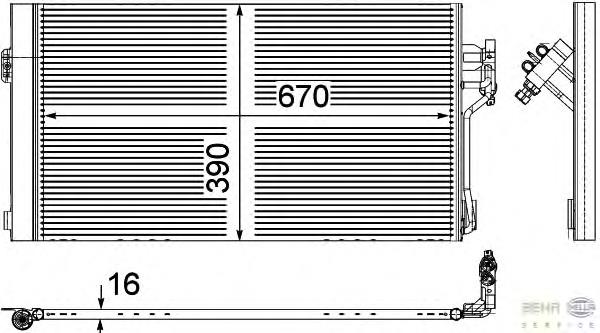 LRAC1504 Luzar radiador de aparelho de ar condicionado