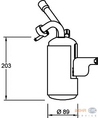 Осушитель кондиционера 8FT351335051 HELLA