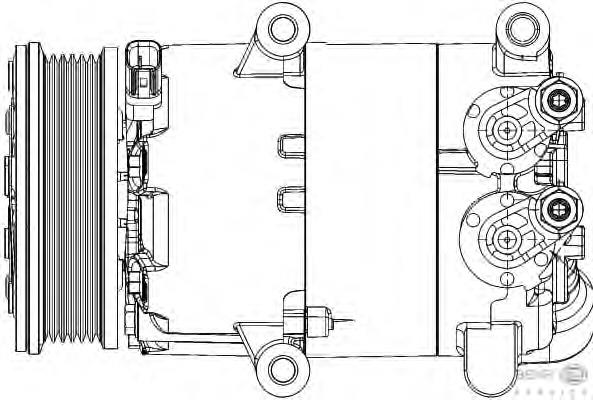 8FK351334421 HELLA compressor de aparelho de ar condicionado