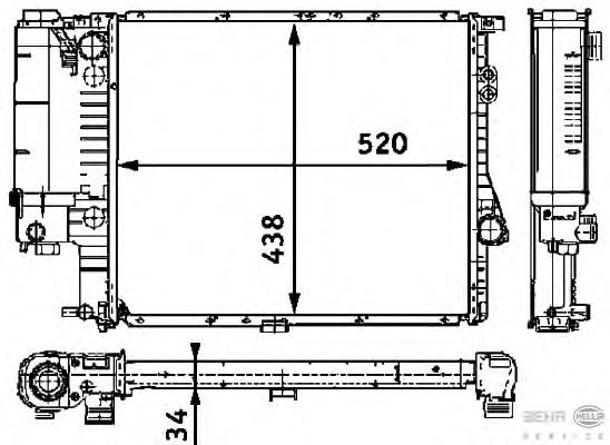 1427696 Ford radiador de esfriamento de motor