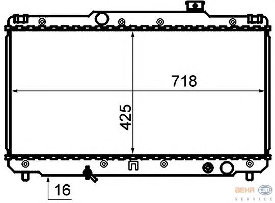 Radiador de esfriamento de motor 8MK376707511 HELLA