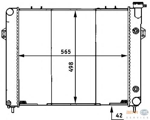 8MK 376 707-371 HELLA radiador de esfriamento de motor