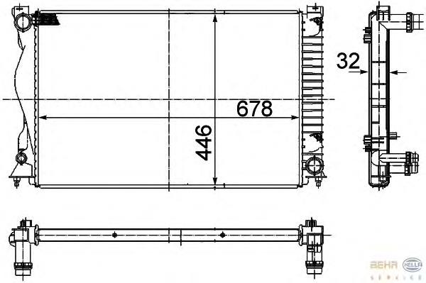 4F0121251T VAG radiador de esfriamento de motor