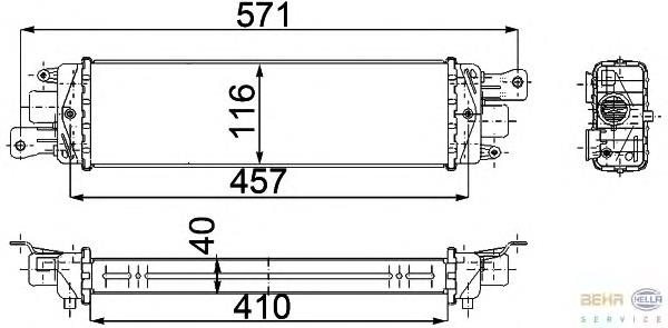 Radiador de intercooler para Fiat Palio (178DX)
