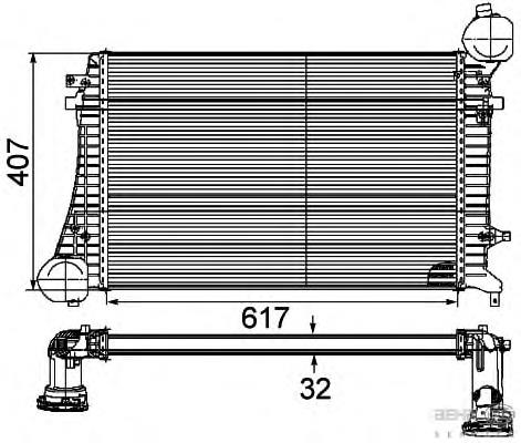 8ML 376 746-131 HELLA radiador de intercooler