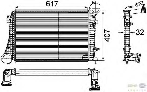 8ML 376 746-151 HELLA radiador de intercooler