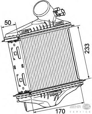 Radiador de intercooler para Smart FORTWO (451)