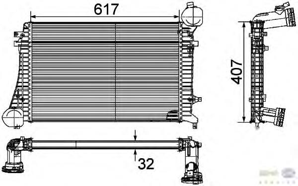 3C0145803F VAG radiador de intercooler