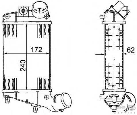 Radiador de intercooler para Alfa Romeo 147 (937)